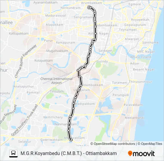 76B Bus Line Map