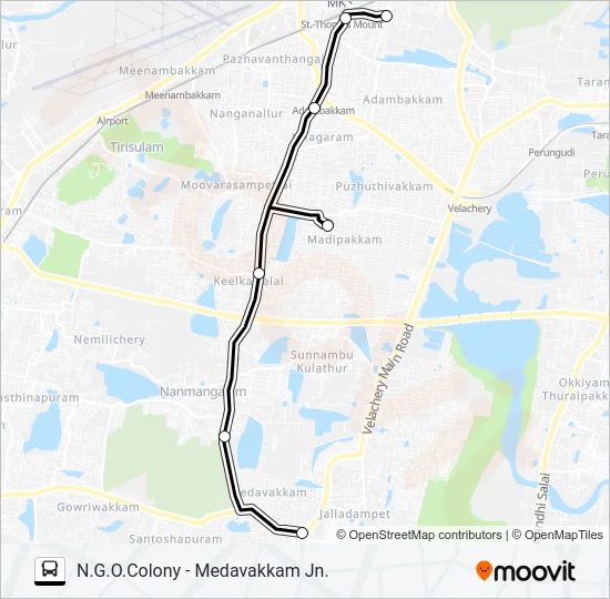 14M Bus Line Map