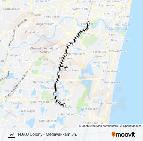 14M Bus Line Map