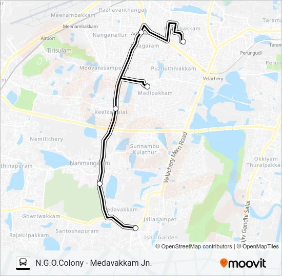 14M Bus Line Map