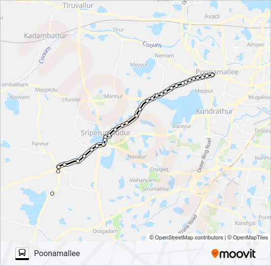 578ET Bus Line Map