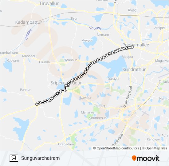 578ET bus Line Map