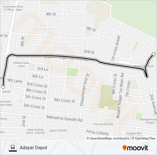 588B bus Line Map