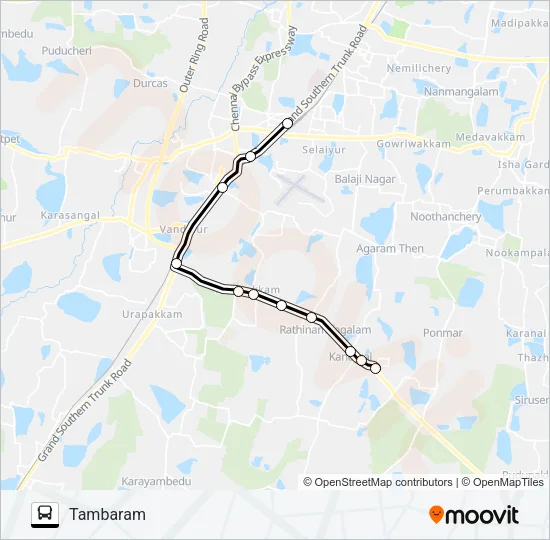 55M Bus Line Map