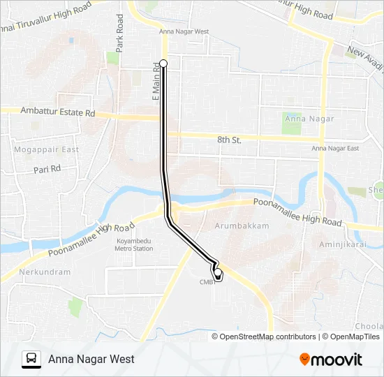 15BET Bus Line Map
