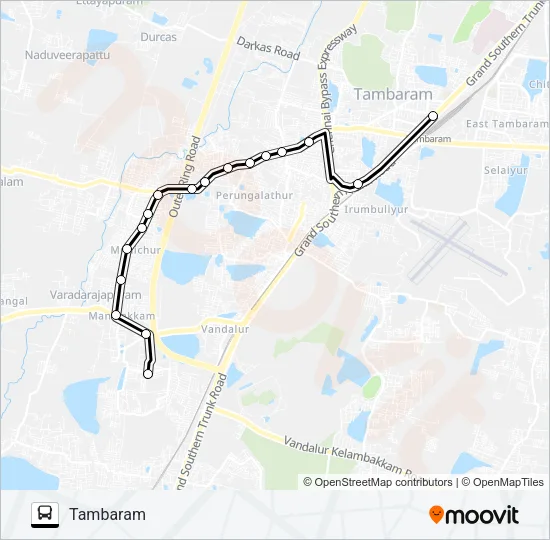 S55X Bus Line Map