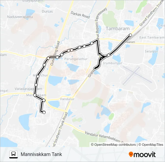 S55X Bus Line Map