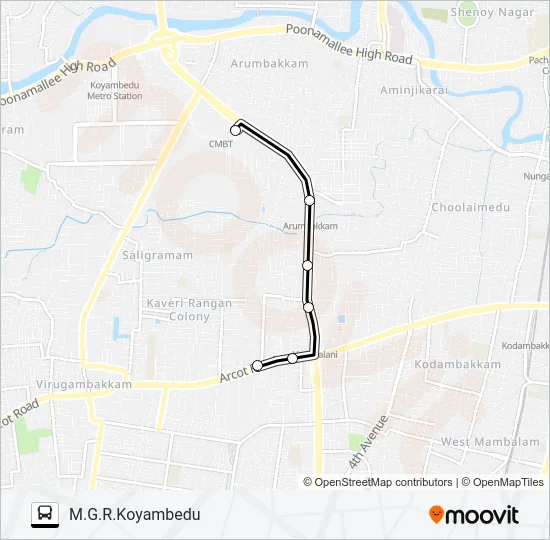 37 (37G) Bus Line Map