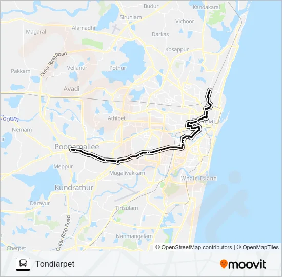 37 (37G) Bus Line Map