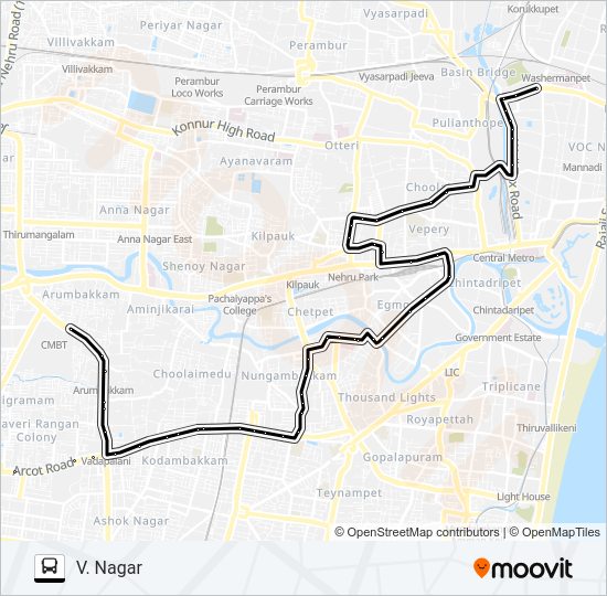 37 (37G) bus Line Map