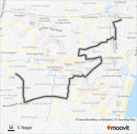 37 (37G) Bus Line Map