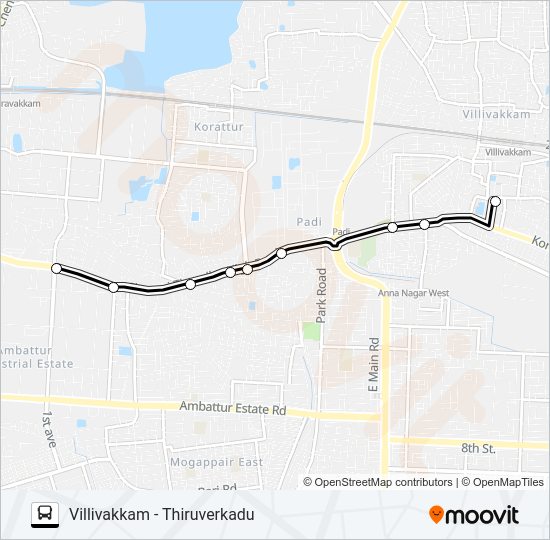 63 Bus Line Map