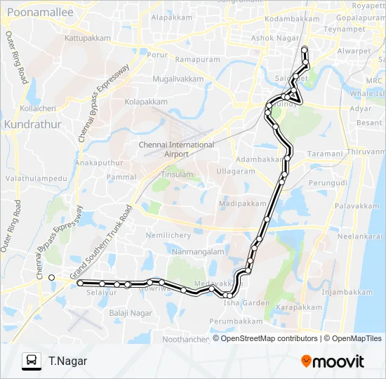 51A Bus Line Map