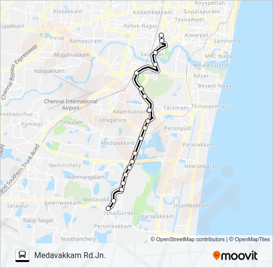 51A Bus Line Map