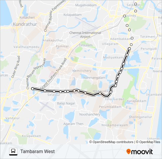 51A bus Line Map