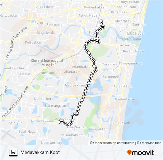 51A Bus Line Map