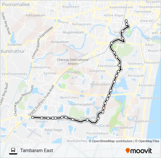 51A Bus Line Map