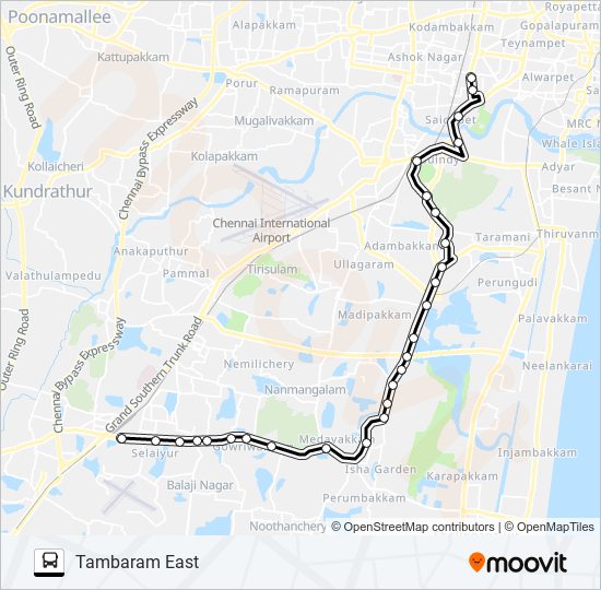51a Route Schedules, Stops & Maps Tambaram East (Updated)
