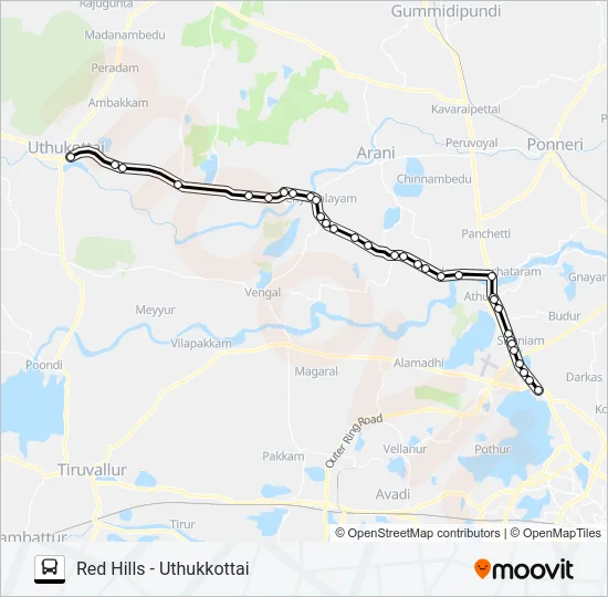 592 Bus Line Map