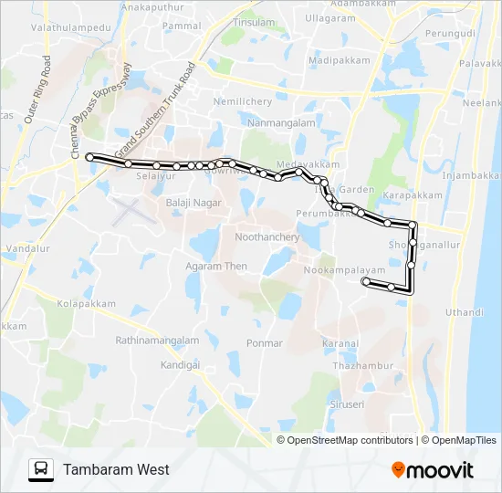 99A Bus Line Map