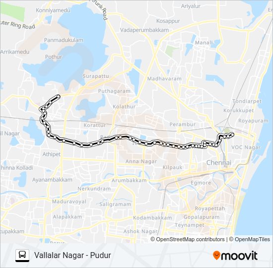 48B bus Line Map