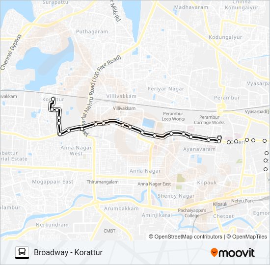 35 Bus Line Map