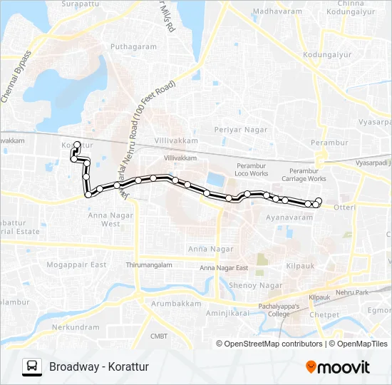 35 Bus Line Map
