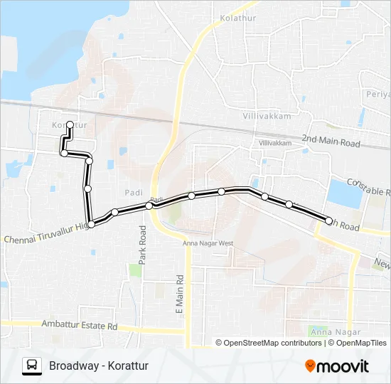 35 Bus Line Map