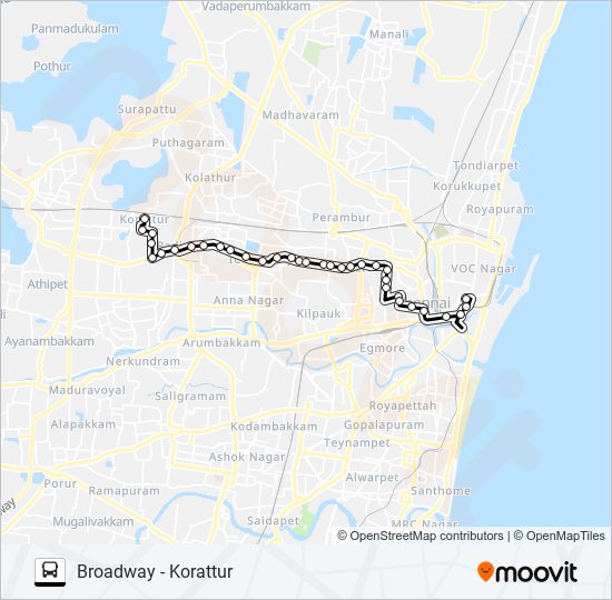 35 bus Line Map