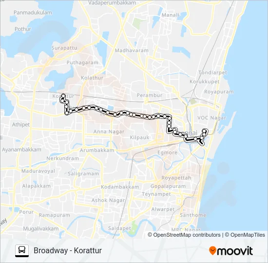 35 Bus Line Map