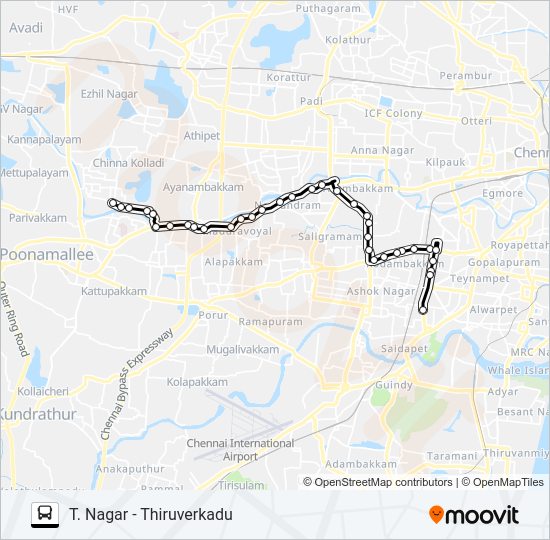 72 Bus Line Map