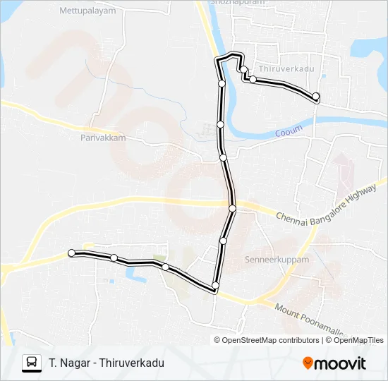72 Bus Line Map