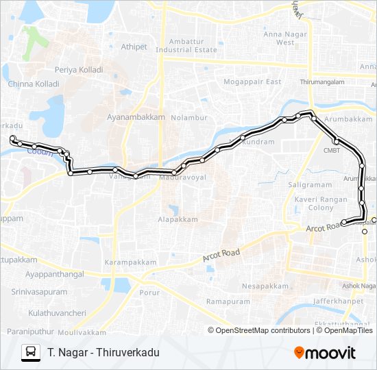 72 bus Line Map