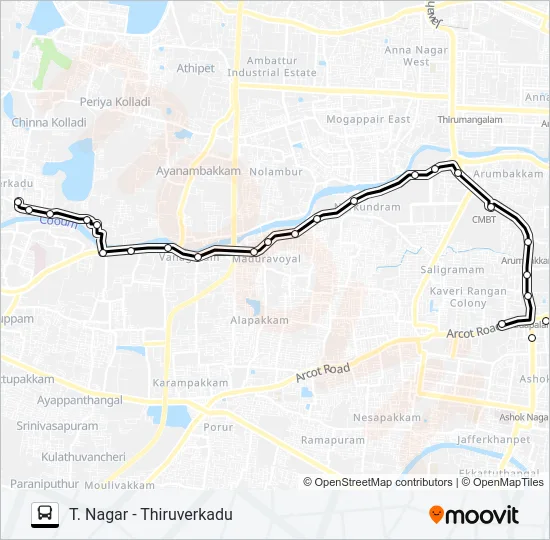 72 Bus Line Map
