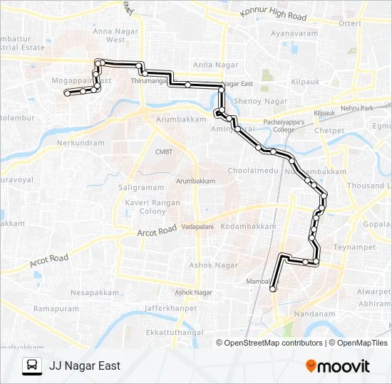 47J Bus Line Map