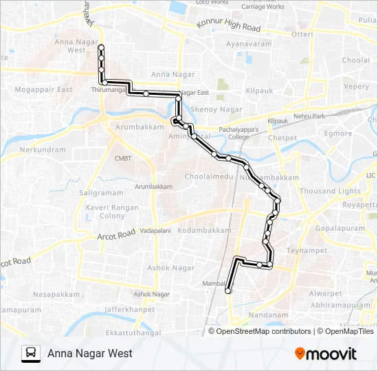 47J Bus Line Map