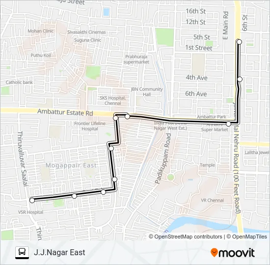 47J Bus Line Map