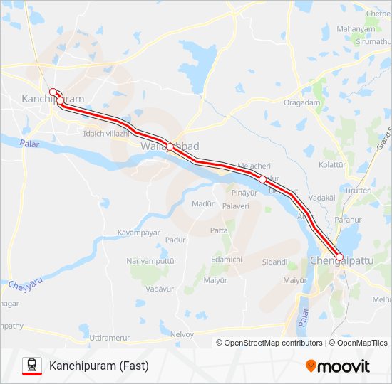 Chennai To Kanchipuram Train Route Map Emu Route: Schedules, Stops & Maps - Kanchipuram (Fast) (Updated)