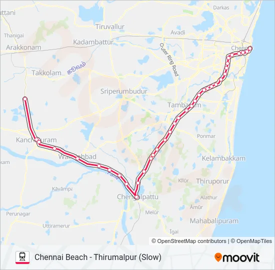 EMU Train Line Map
