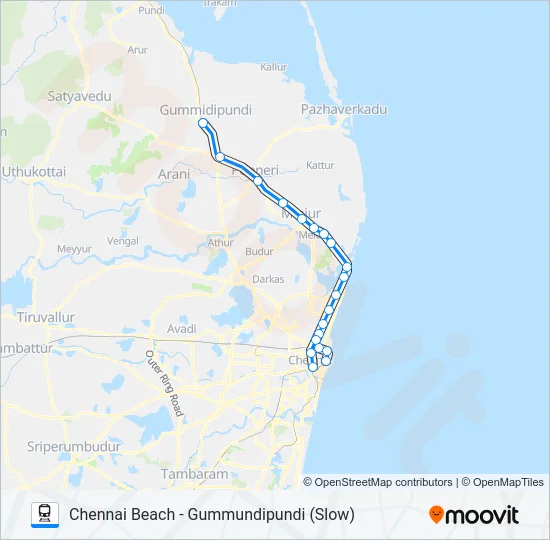 EMU Train Line Map