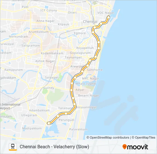MRTS Train Line Map