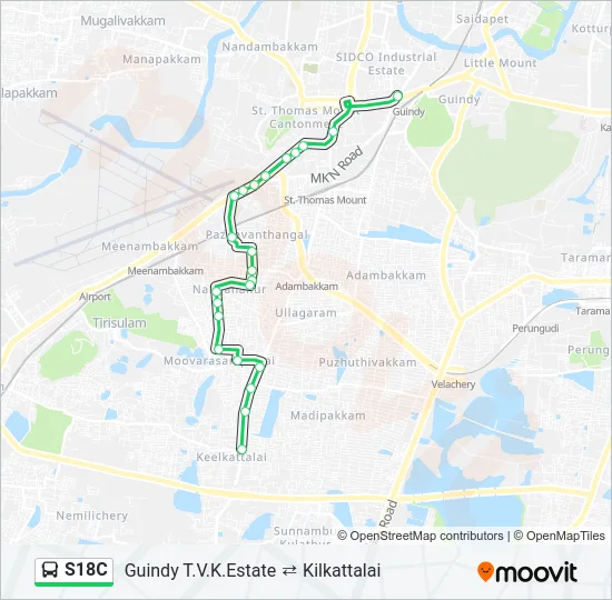 S18C Bus Line Map