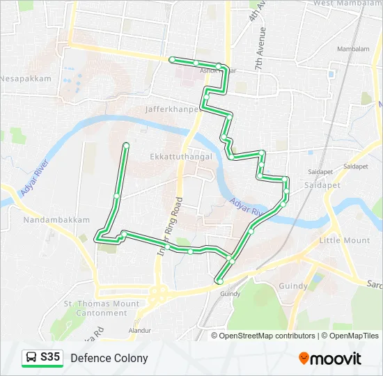 S35 Bus Line Map