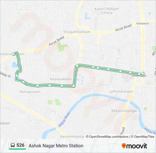S26 Bus Line Map
