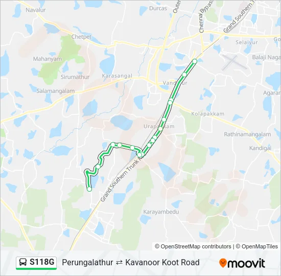 S118G Bus Line Map