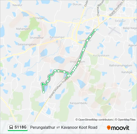 S118G Bus Line Map