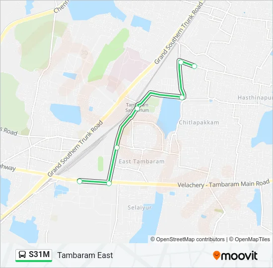 S31M Bus Line Map