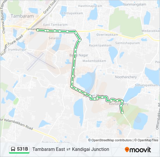 S31B bus Line Map