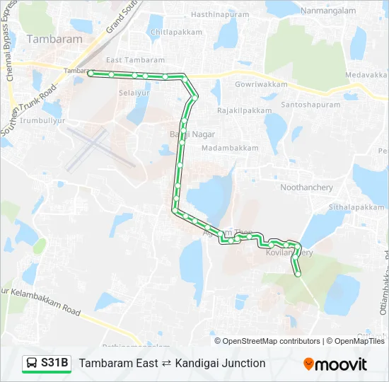 S31B Bus Line Map