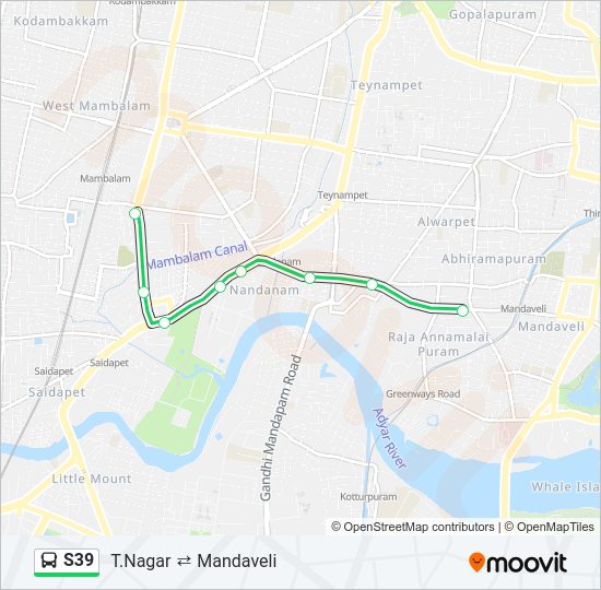 S39 Bus Line Map